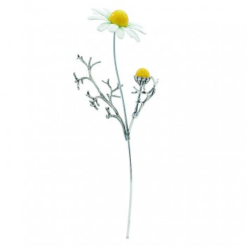 Fiore Camomilla argento cm. 9