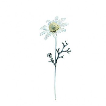 Fiore Camomilla argento cm. 9